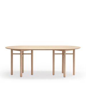 Teulat Junco - Table à manger ovale en bois 200x100cm - Couleur - Bois clair