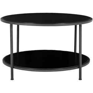 House Nordic Vita - Table basse ronde en bois et métal ø80cm - Couleur - Noir