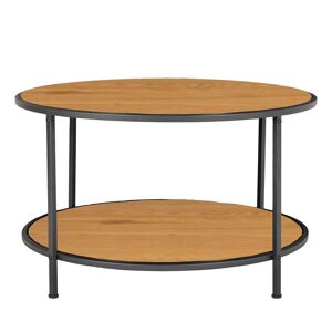 House Nordic Vita - Table basse ronde en bois et métal ø80cm - Couleur - Bois clair
