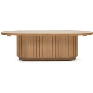 Kave Home Licia - Table basse ovale en bois massif de manguier 120x60cm - Couleur - Bois clair