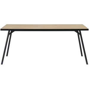 No name Trudi - Table à manger en bois et métal 180x90cm - Couleur - Bois clair