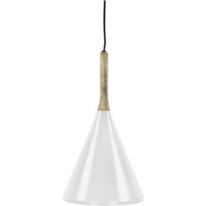 Pomax Brampton - Suspension conique en métal ø25cm - Couleur - Blanc