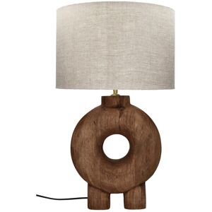 Pomax Lampedusa - Lampe à poser en bois de manguier ø38cm - Couleur - Bois foncé