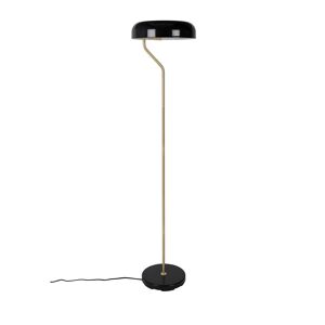 Dutchbone Eclipse - Lampadaire design métal finitions dorées - Couleur - Noir