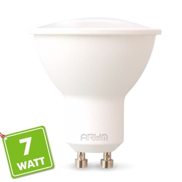 ARUM LIGHTING Spot LED GU10 7W eq 60W 120° (Température de Couleur : Blanc chaud 2700K)
