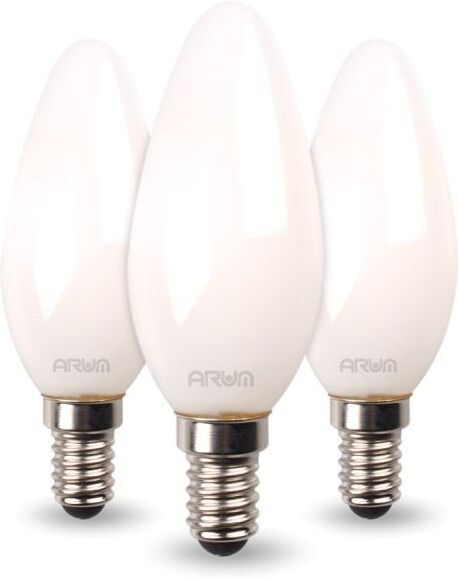 ARUM LIGHTING Lot de 3 Ampoules LED E14 Dépoli 4.5W Eq 40W (Température de Couleur : Blanc neutre 4000K) ARUM LIGHTING Lot de 3 Ampoules LED E14 Dépoli 4.5W Eq 40W (Température de Couleur : Blanc neutre 4000K)