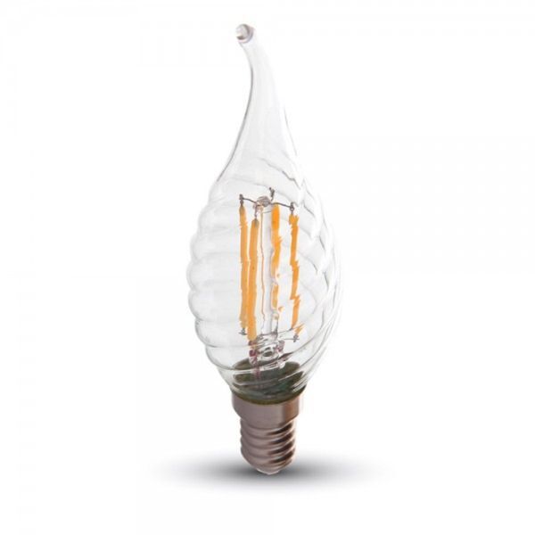 VTAC Ampoule led E14 4W Twist C37T (Température de Couleur : Blanc chaud) VTAC Ampoule led E14 4W Twist C37T (Température de Couleur : Blanc chaud)