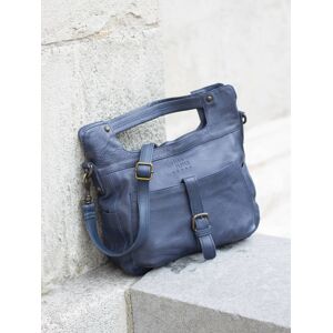 Sac Porte Main Cow Cuir Basilic Pepper Bleu