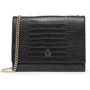 Sac Porte Épaule Croco Lulu Castagnette Noir