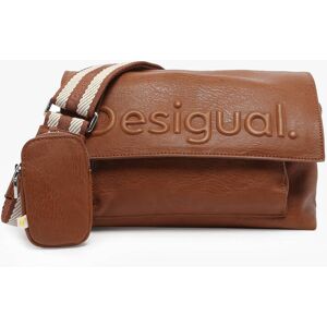 Sac Bandouliere Half Logo Desigual Marron