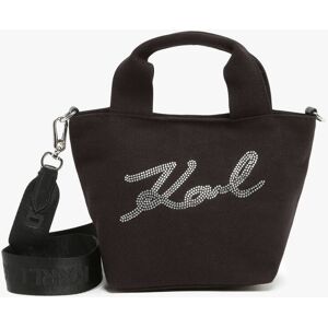 Petit Cabas K/signature Rhinestone Karl Lagerfeld Noir