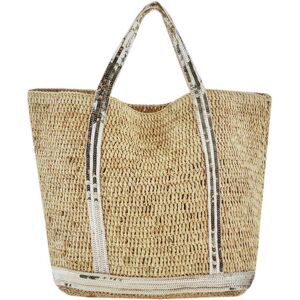 Le Cabas Moyen Raphia Et Paillettes Vanessa Bruno Beige