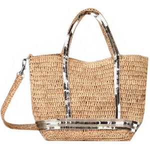 Sac Bandouliere Baby Cabas Raphia Et Paillettes Vanessa Bruno Beige