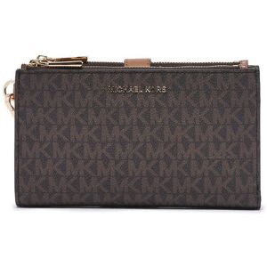 Portefeuille Jetset Logo Cuir Michael Kors Marron