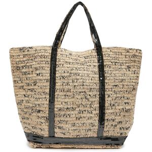 Sac Cabas Xl Raphia Bicolore Vanessa Bruno Noir