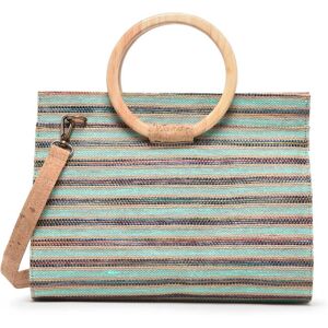 WOOMEN Sac Porte Main Eclipte Raphia vegan Bleu