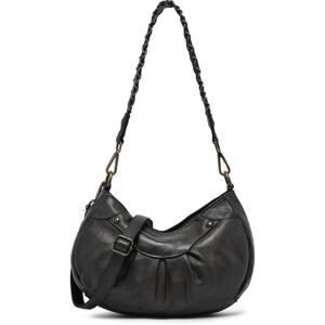 Besace Dewashed Cuir Milano Noir