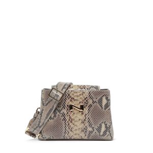 Sac Bandouliere Poppy Python Cuir Nathan Baume Beige