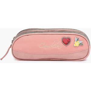 CAMELEON Trousse 2 Compartiments Rose  pour école primaire