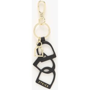 Porte-clefs Cuir Etrier Noir