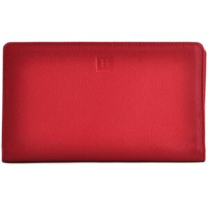 Porte-chequier Cuir Hexagona Rouge