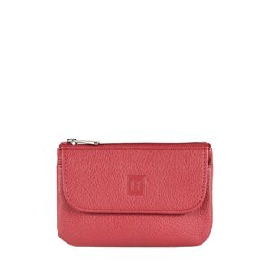 Porte-clefs Cuir Hexagona Rouge