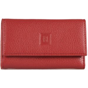 Porte-clefs Cuir Hexagona Rouge