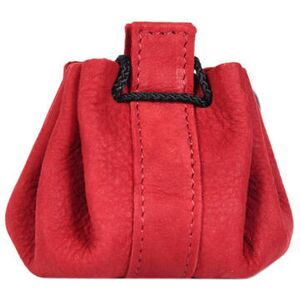 Porte-monnaie Etincelle Nubuck Cuir Etrier Rouge