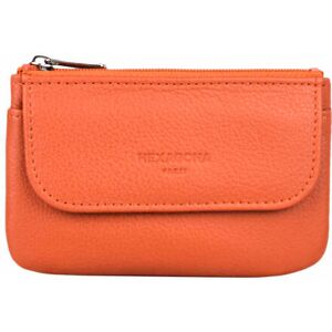 Porte-clefs Cuir Hexagona Orange