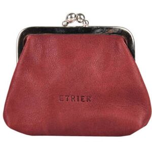 Porte-monnaie Etincelle Nubuck Cuir Etrier Rouge