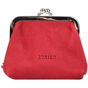 Porte-monnaie Etincelle Nubuck Cuir Etrier Rouge