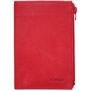 Porte-monnaie Etincelle Nubuck Cuir Etrier Rouge