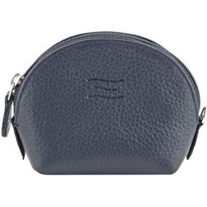 Porte-monnaie Caviar Cuir Crinkles Bleu