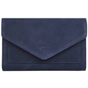 Portefeuille Etincelle Nubuck Cuir Etrier Bleu