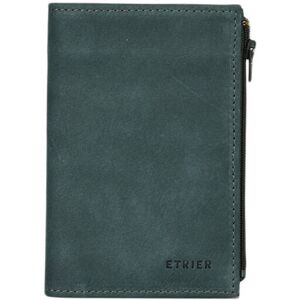 Porte-monnaie Etincelle Nubuck Cuir Etrier Vert