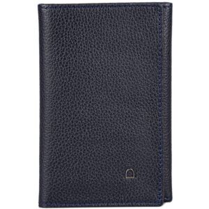 Porte Papiers Madras Cuir Etrier Bleu