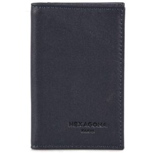 Porte Cartes Soft Cuir Hexagona Bleu