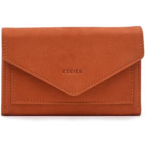 Portefeuille Etincelle Nubuck Cuir Etrier Orange