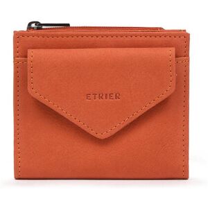 Porte-monnaie Etincelle Nubuck Cuir Etrier Orange