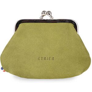 Porte-monnaie Etincelle Nubuck Cuir Etrier Vert