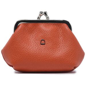 Porte-monnaie Madras Cuir Etrier Orange