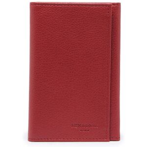 Porte Papier Cuir Hexagona Rouge