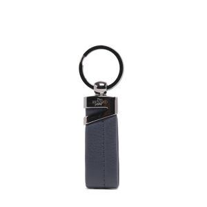 Porte-clefs Cuir Yves Renard Bleu