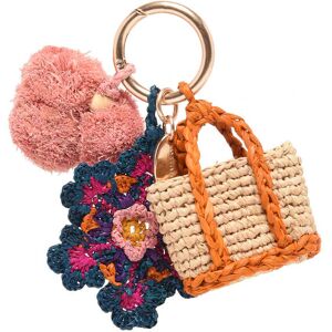 Porte-clefs Dahlia Raphia Vanessa Bruno Multicolore