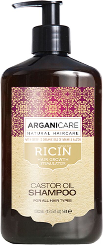 Shampooing Ricin Arganicare 400ml