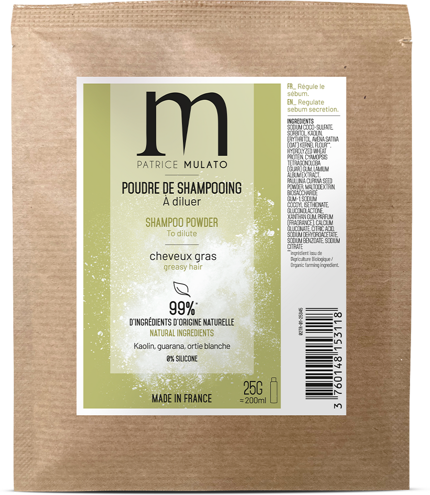 Poudre De Shampooing ? Cheveux Gras Mulato 25g