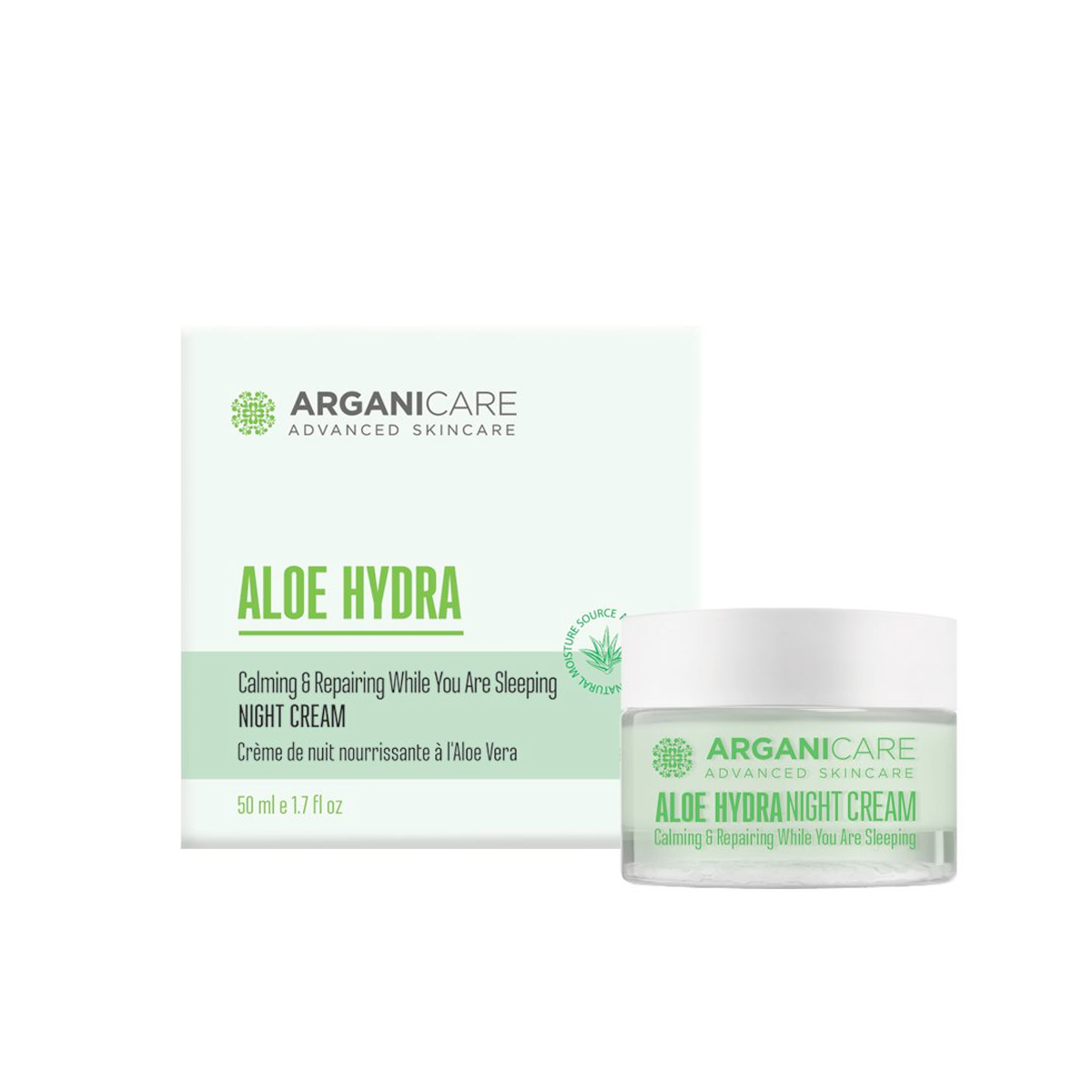 Crème De Nuit Nourrissante à L'Aloe Vera Arganicare 50ml