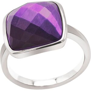 Bijoux Bague Cabochon Facette Amethyste - LABISE - Taille 58