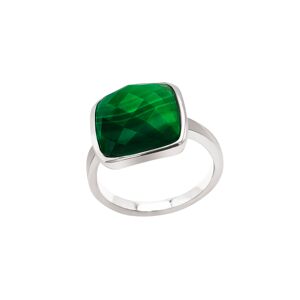 Bijoux Bague Cabochon Facette Malachite - LABISE - Taille 60