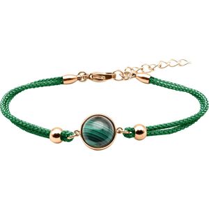 Bijoux Bracelet Coton Cabochon Malachite - LABISE